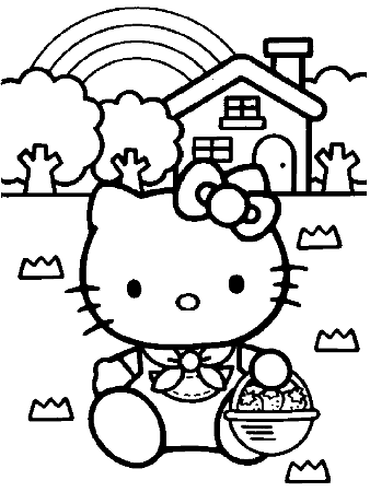 Hello Kitty | Download printable coloring pages, coloring sheets 
