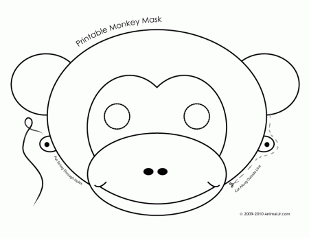 printable-monkey-mask-color | Craft Jr.