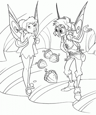 Tinkerbell And Bobble Coloring Pages - Tinkerbell Cartoon Coloring 