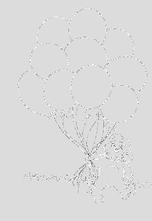 Little Dog With Balloons Coloring Pages - balloons Coloring Pages 