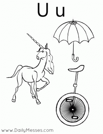 Daily Messes: U is for Umbrella, Unicorn, and Under