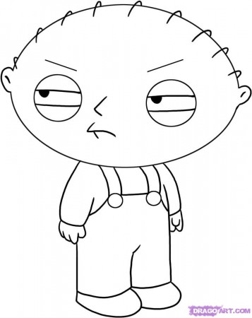 How to Draw Stewie Griffin from The Family Guy, Step by Step 