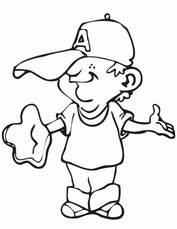 baseball boy Colouring Pages