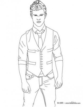 Taylor Lautner coloring page