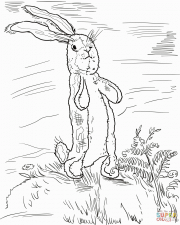 Velveteen rabbit animal coloring page for kids
