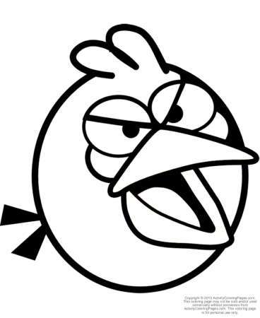angry blue bird Colouring Pages (page 2)
