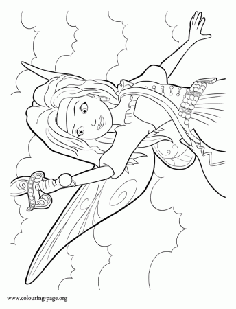 The Pirate Fairy - Zarina, the captain of the pirate ship coloring 