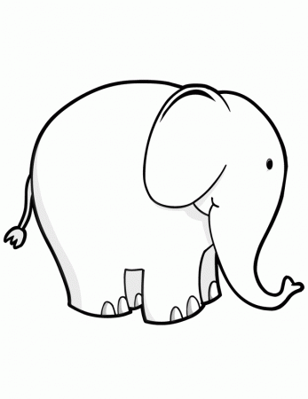 Elephant - Free Printable Coloring Pages | Basket for boys