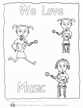 music coloring pages guitars 1