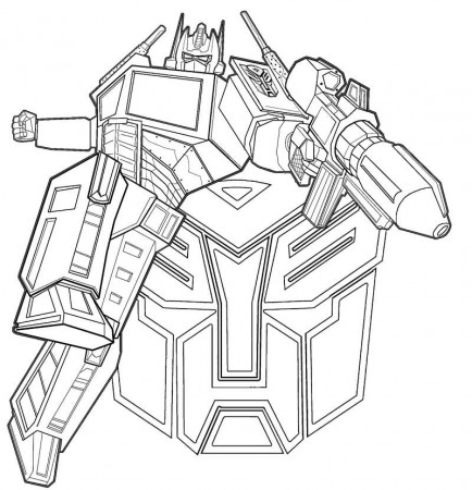 Printable Optimus Prime Transformers Coloring Pages - Cartoon 