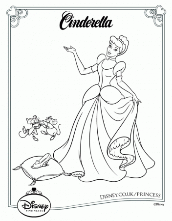 Cinderella Colouring Pictures To Print And Colour