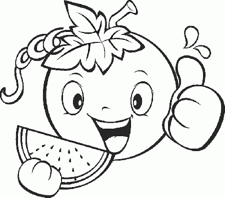 Coloring Pages Of Vegetables And Fruit