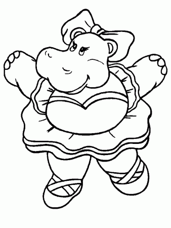 hippo coloring pages for kids