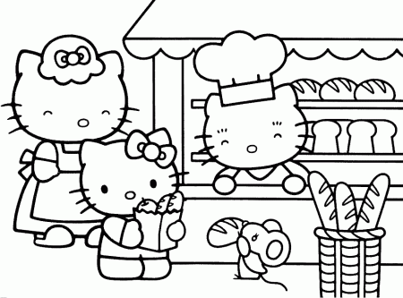 Free Printable Hello Kitty Coloring Pages For Kids : Hello Kitty 