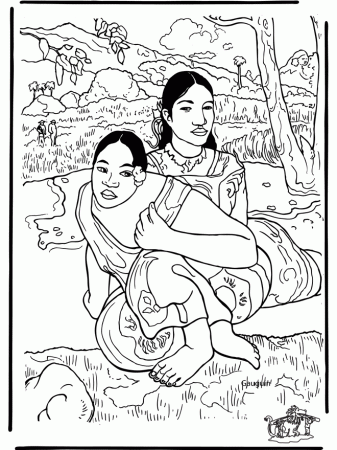 GAUGUIN Colouring Pages