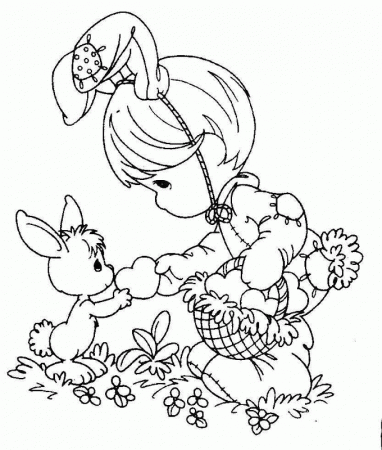 Easter Free Precious Momenbts Coloring Pages 108206 Precious 