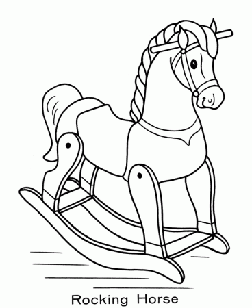 Toy Animal Coloring Pages | Toy Rocking Horse Coloring Page and 