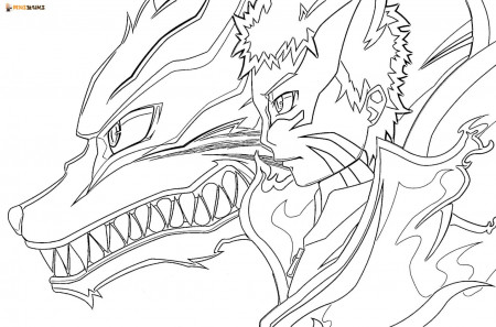 Kurama coloring pages - Free printable coloring pages