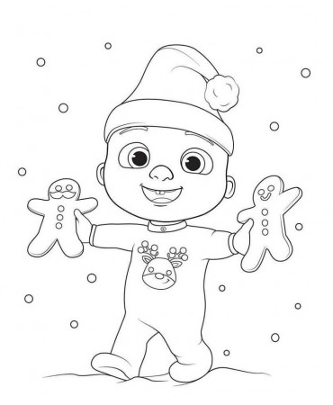 Cocomelon Christmas Coloring Page - Free Printable Coloring Pages for Kids