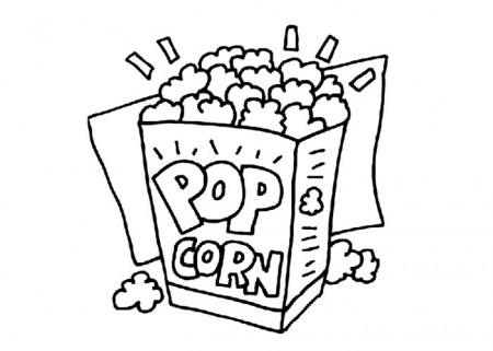 Popcorn coloring page – Coloring pages