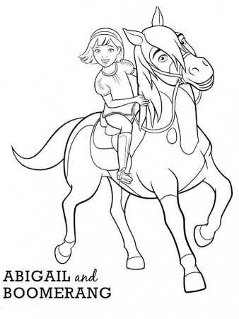 Abigail and Boomerang Coloring Page - Free Printable Coloring Pages for Kids