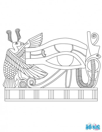 HIEROGLYPH AND PAPYRUS coloring pages - PAPYRUS EYE ART