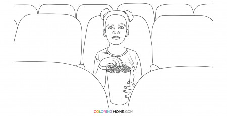movie theater coloring page