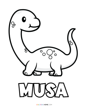 Musa dinosaur coloring page