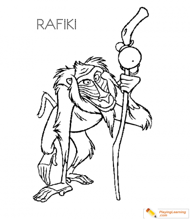 The Lion King Rafiki Coloring Page 01 | Free The Lion King Rafiki Coloring  Page