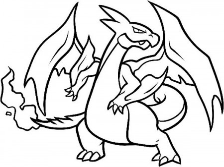 mega charizard x coloring page kids – Educative Shelter