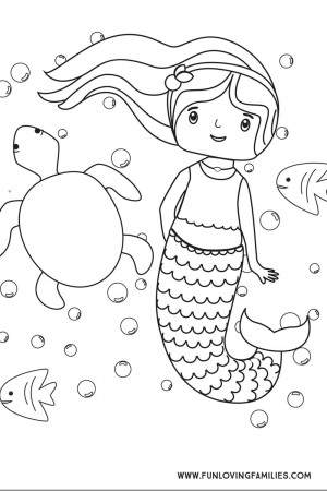 6 Cute Mermaid Coloring Pages for Kids (Free Printables) | Mermaid coloring  pages, Mermaid coloring, Summer coloring pages