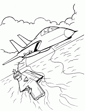 military coloring pages aircraft carrier Coloring4free - Coloring4Free.com