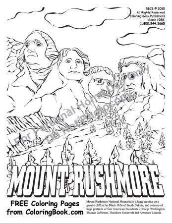 Coloring Pages | Free Online Coloring Pages-Mt. Rushmore