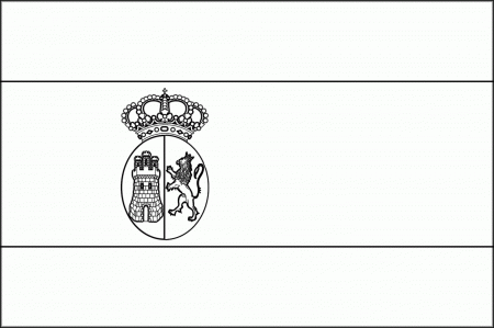 Flag_of_Spain_Coloring_Page | Wecoloringpage