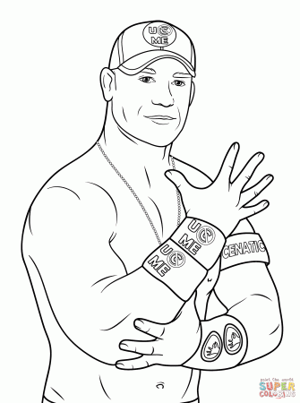John Cena coloring page | Free Printable Coloring Pages