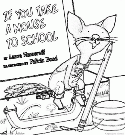 If You Take A Mouse To School Coloring Page