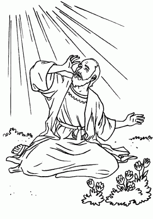 saul to paul coloring sheet - Clip Art Library