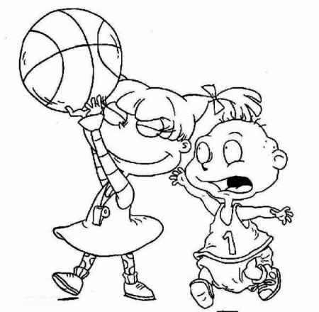 Tommy Want His Ball Angelica Took It In Rugrats Coloring Page : Color Luna  | Nick jr coloring pages, Rugrats, Coloring pages
