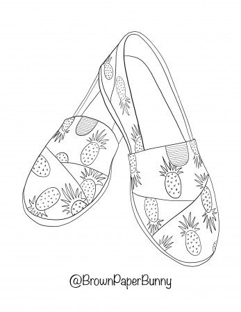 Free Coloring Pages: Shoes — Brown Paper Bunny Studio