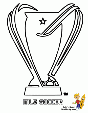 MLS Cup Coloring Pages Trophy Soccer ...