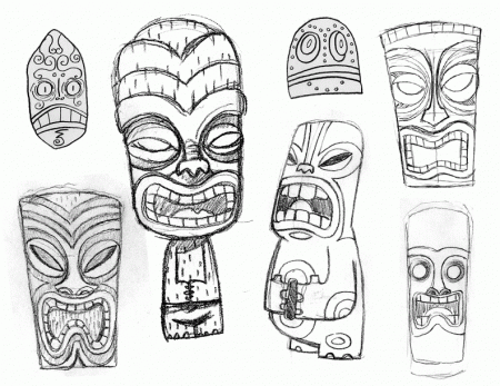 11 Pics of Tiki Head Coloring Pages Printable - Printable Tiki ...