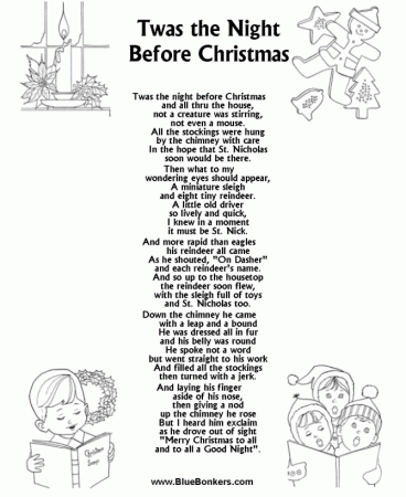 Bible Printables - Christmas Songs and Christmas Carol Lyrics ...