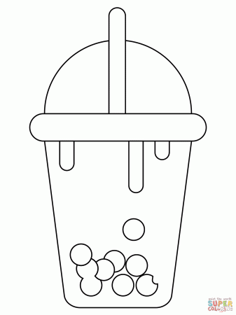 Bubble Tea coloring page | Free Printable Coloring Pages