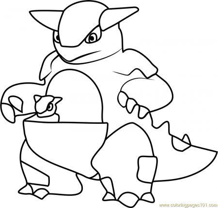 Kangaskhan Pokemon GO Coloring Page for Kids - Free Pokemon GO Printable Coloring  Pages Online for Kids - ColoringPages101.com | Coloring Pages for Kids