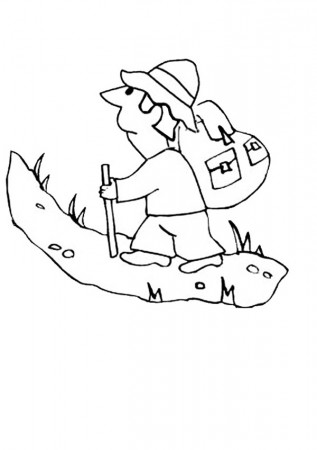 Mountain climbing colouring page | Activities | Kidspot