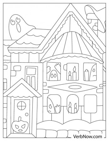 Free HAUNTED HOUSE Coloring Pages & Book for Download (Printable PDF) -  VerbNow