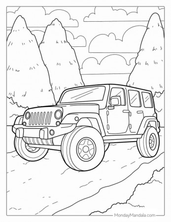 52 Car Coloring Pages (Free PDF Printables)