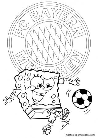 FC Bayern Munich Spongebob coloring pages