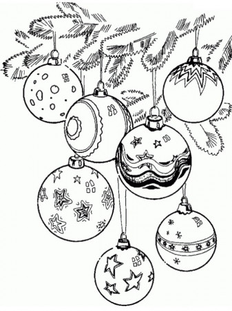 Christmas balls coloring page