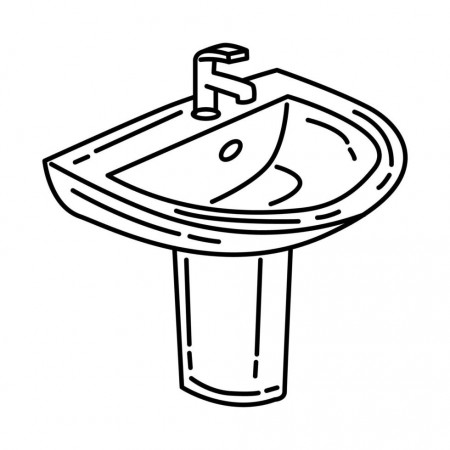 Wash Basin Icon. Doodle Hand Drawn or Outline Icon Style 4707275 Vector Art  at Vecteezy